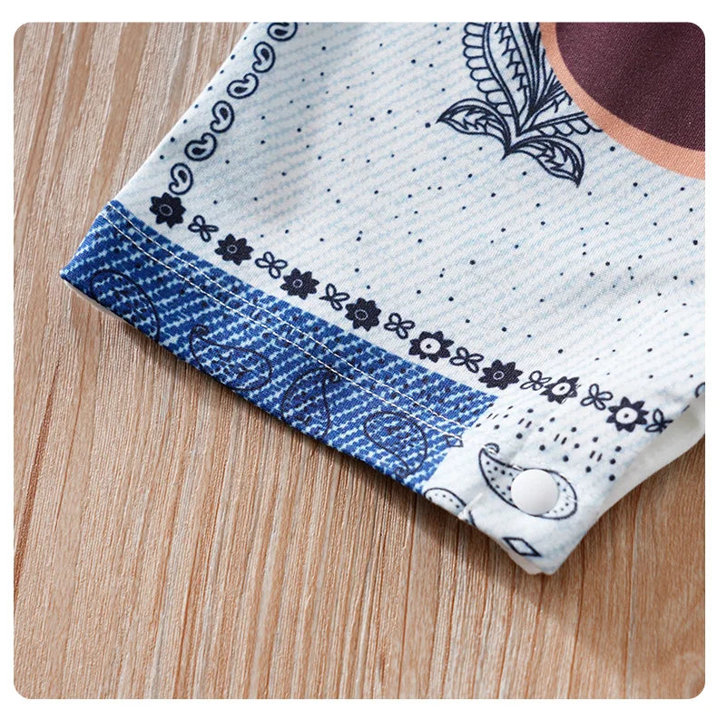 Vêtements de bébé ours de dessin animé mignon pour garçons et filles, fausse sangle initiée, confortable et doux, combinaison d'été à manches courtes, 0-18 MAEJORKEN