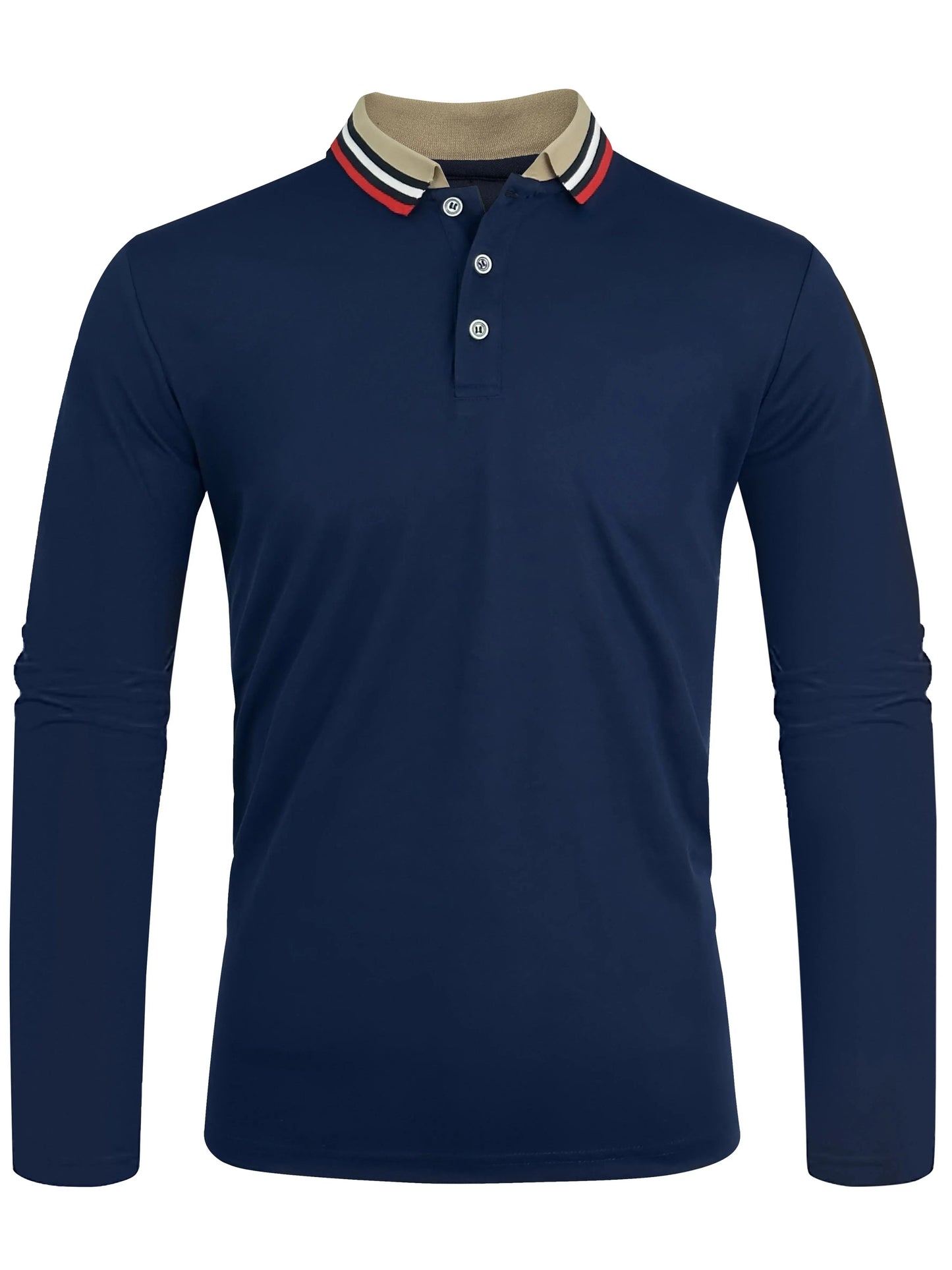 Polo à manches longues pour hommes, haut tendance décontracté et Business, printemps et automne MAEJORKEN