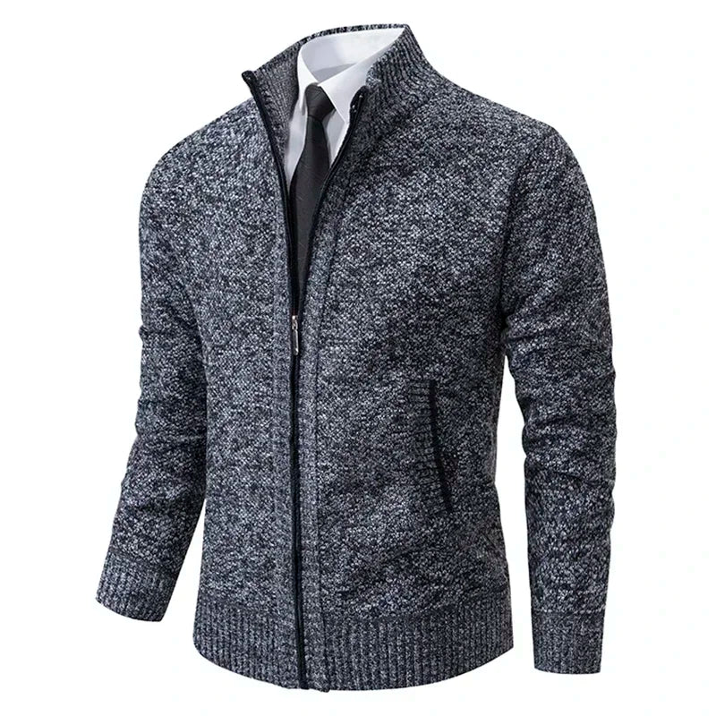 Cardigan zippé avec poche confortable et stylé du M au 4XL