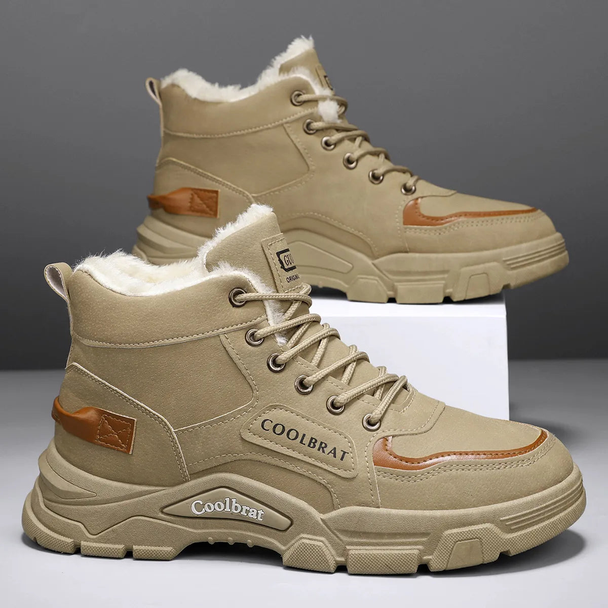 2025 nouveau style, tendance, à la mode, bottes en coton, chaudes, résistantes à l'usure, confortables, simples MAEJORKEN