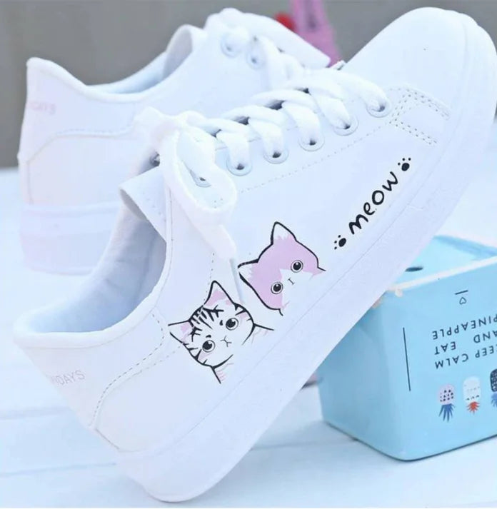 Chaussures De course blanches respirantes à lacets pour femmes, baskets décontractées à fleurs brodées, mode printemps-automne 2023 MAEJORKEN