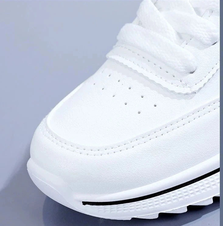 Mode chaussures pour femmes à lacets femmes baskets couleur unie femmes chaussures vulcanisées chaussures de course polyvalentes Zapatillas légères MAEJORKEN