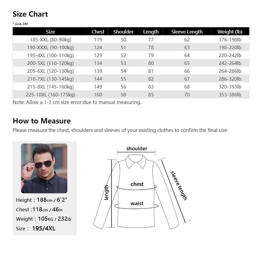 Chemise homme bleu rayé Oxford coton flanelle grande taille 5XL 6XL 7XL 8XL 10XL élégant bureau surdimensionné manches longues mince rouge blanc MAEJORKEN