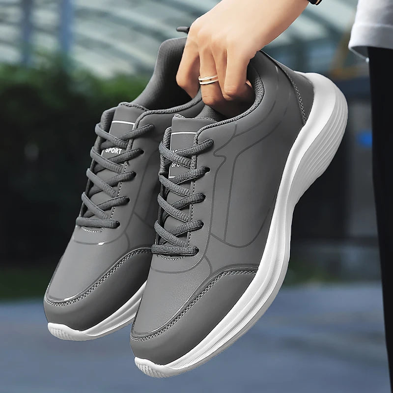YRZL hommes chaussures de Sport en cuir chaussures de course en plein air baskets imperméables hommes légers hommes athlétique Sneaker Tenis Masculino MAEJORKEN