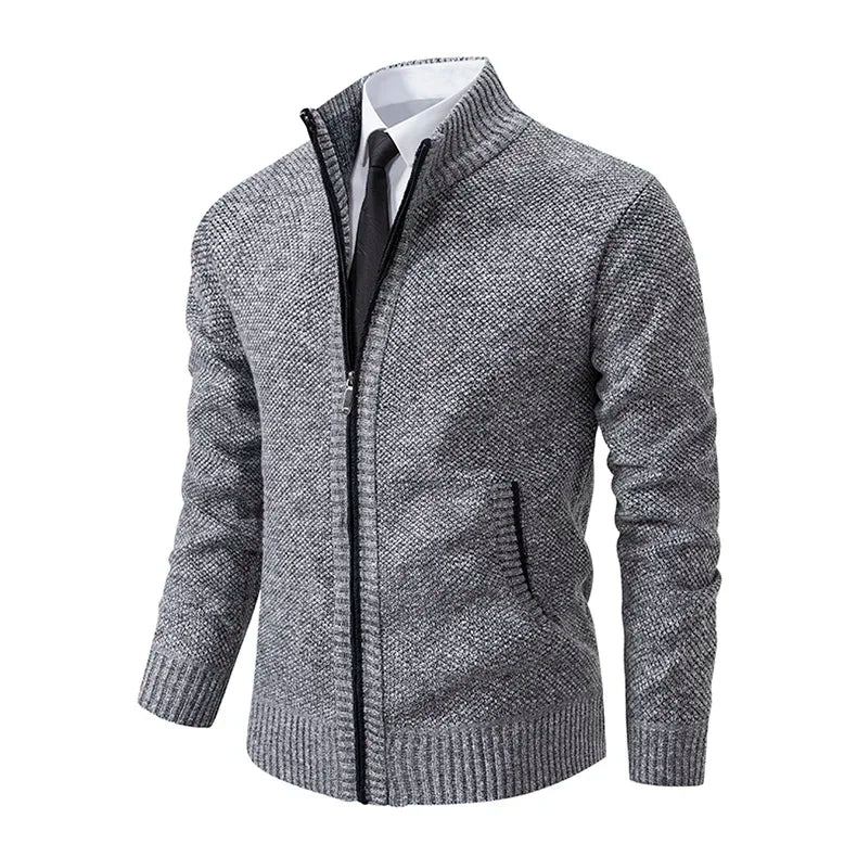 Cardigan zippé avec poche confortable et stylé du M au 4XL