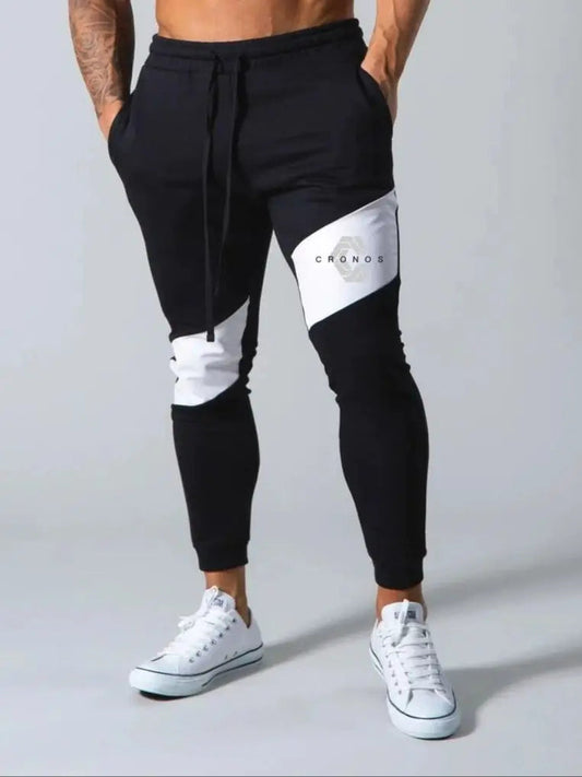CRONOS GYM imprimer pantalon hommes pantalons de sport décontractés course entraînement Jogging vêtements de sport hommes Patchwork Joggers pantalons de survêtement pantalons longs MAEJORKEN