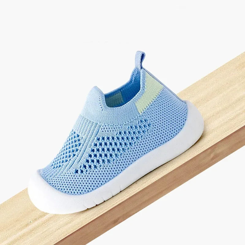 Printemps été enfant en bas âge chaussures respirant tricoté enfants baskets garçons sans lacet chaussures de Tennis filles doux antidérapant école chaussures décontractées MAEJORKEN