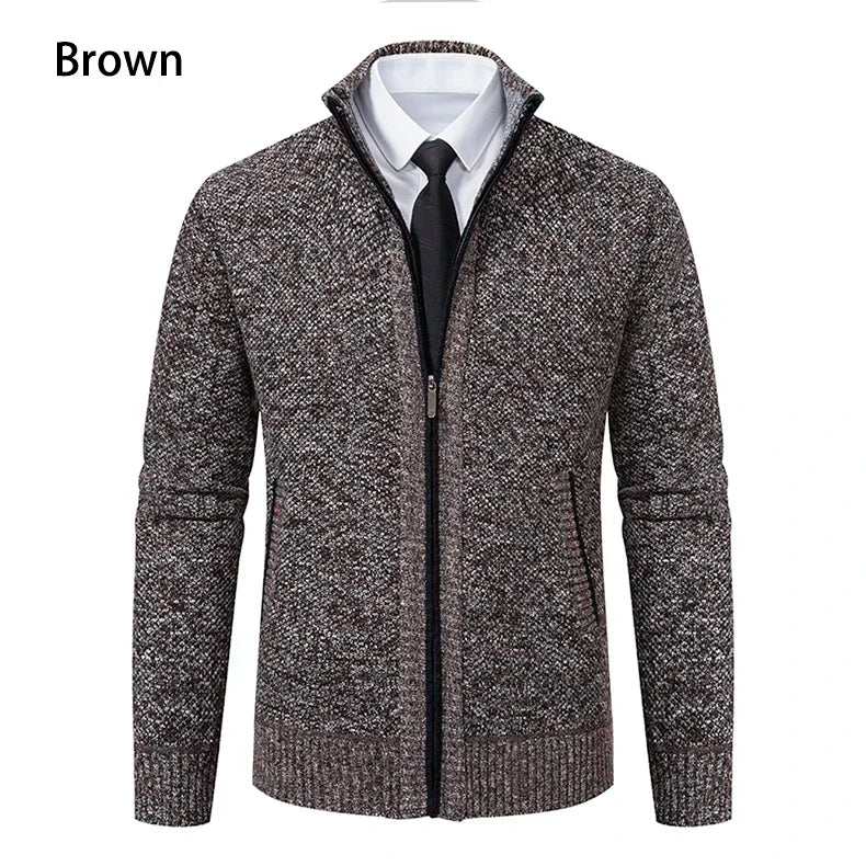 Cardigan zippé avec poche confortable et stylé du M au 4XL
