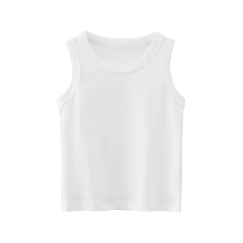 Débardeur en coton à col rond pour garçons, décontracté, confortable et respirant, vêtements d'été pour enfants, gilet pour bébé MAEJORKEN