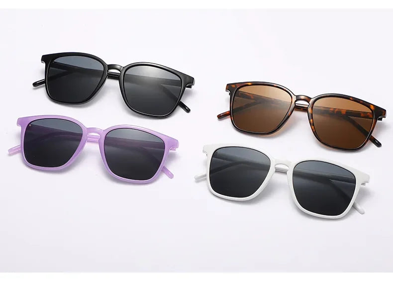 Lunettes De soleil carrées femme rétro marque Designer nuances noir