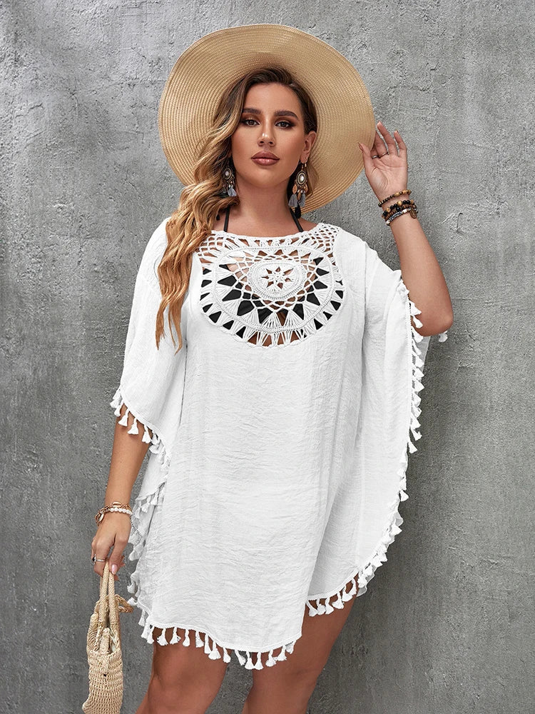 Robe de plage ample, grande taille, Sexy, Cover-Up pour les maillots de bain, ajouré, décontractée, pour les vacances, vêtements de plage MAEJORKEN
