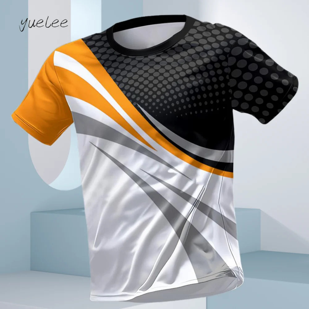 T-Shirt d'été à manches courtes pour hommes, respirant, course à pied, Fitness, sport, décontracté, col rond, surdimensionné, hauts quotidiens pour hommes MAEJORKEN