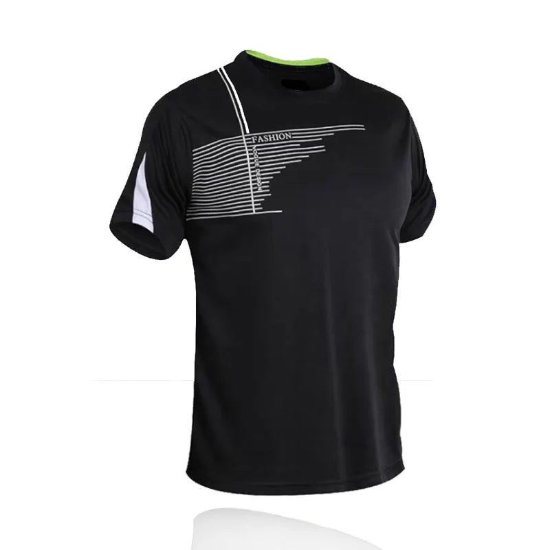 2025 été nouveaux hommes séchage rapide à manches courtes salle de sport course absorbant l'humidité col rond T-shirt entraînement exercice gymnase Sweatsh MAEJORKEN