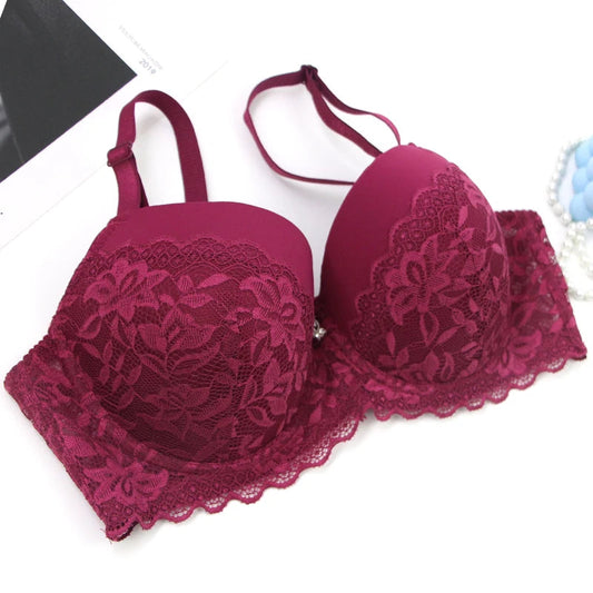 DaiNaFang soutien-gorge Push Up pour femmes respirant ascenseur dentelle garniture CDE tasse sous-vêtements noir rose kaki rouge grande taille Lingerie MAEJORKEN