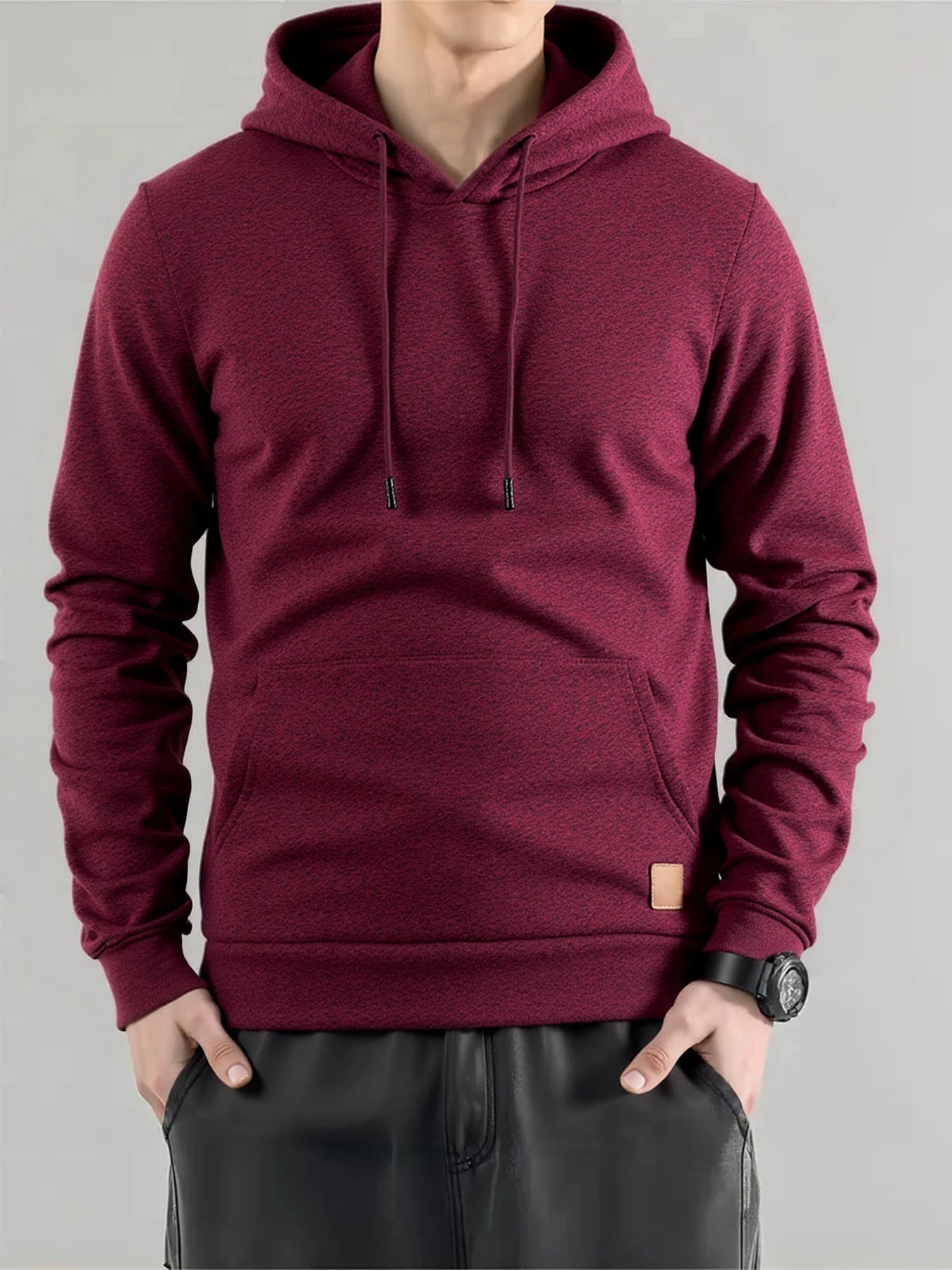 Sweat-shirt nouveau printemps automne Streetwear mode vêtements d'extérieur hommes couleur unie sweat à capuche décontracté ample polaire manteaux hommes vêtements MAEJORKEN