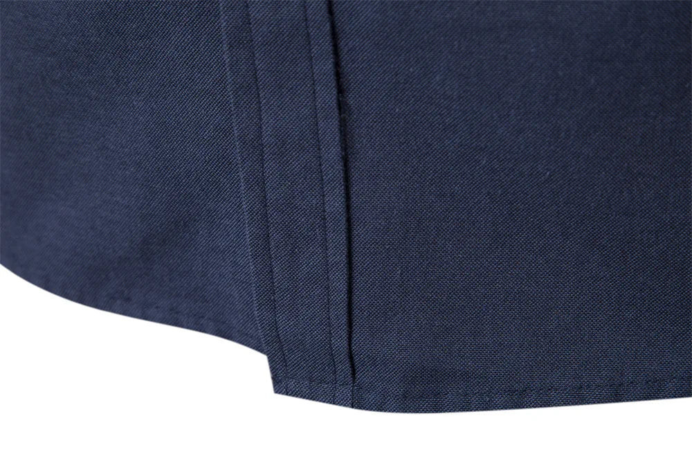 "Chemise à manches longues pour hommes, design polyvalent et décontracté, taille européenne, haut à simple boutonnage à revers de couleur pure à la mode" MAEJORKEN
