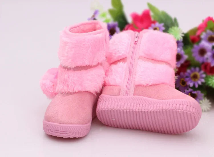 Bottes de neige pour filles, confortables, épaisses et chaudes, pour enfants, boule épaisse, mignonnes, chaussures de princesse, automne, 2023 MAEJORKEN