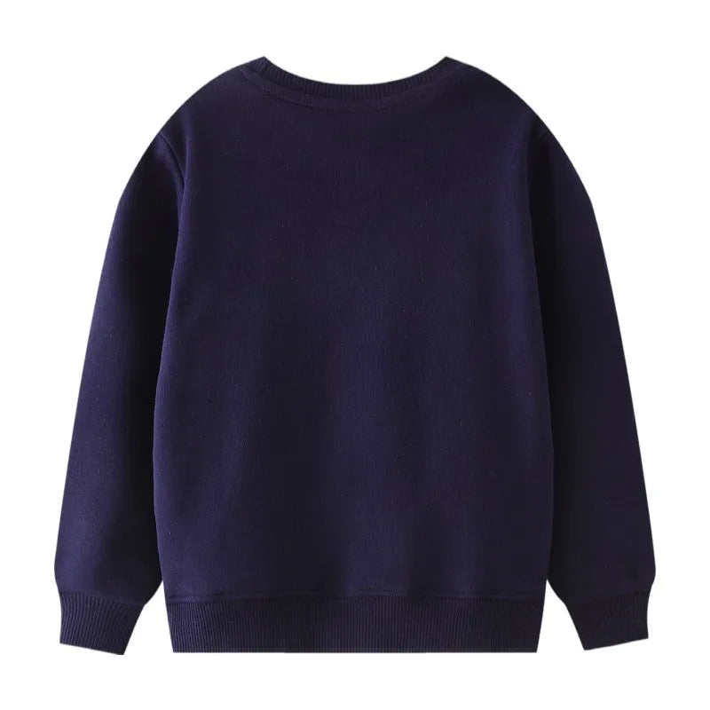 Sweat-shirt à manches longues brodé de voitures de dessin animé pour garçons, chemises d'automne pour enfants, vêtements pour bébés, offre spéciale MAEJORKEN