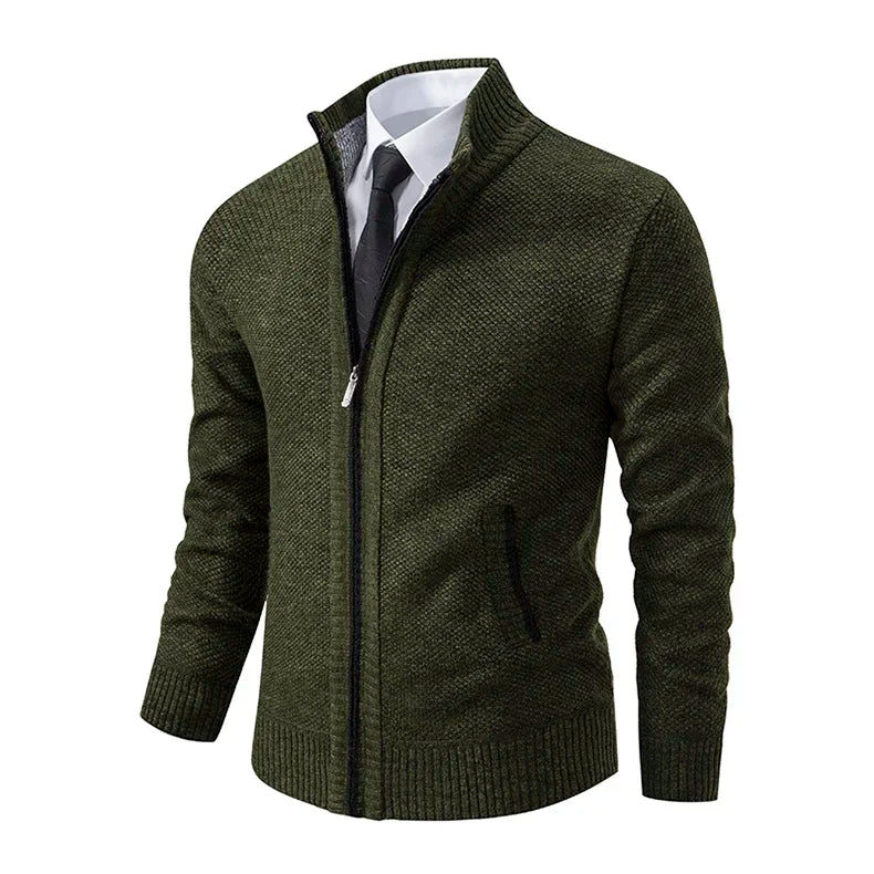 Cardigan zippé avec poche confortable et stylé du M au 4XL