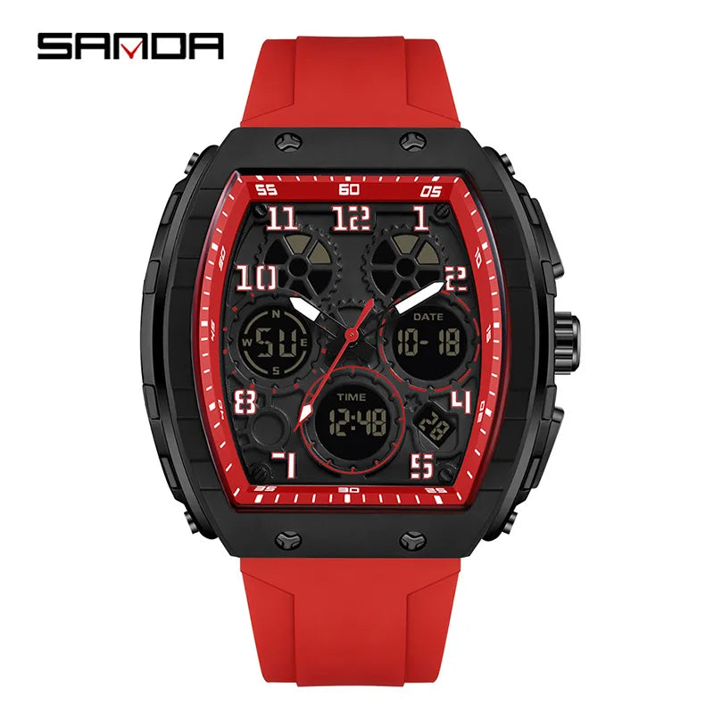 2025 marque hommes montre électronique montre numérique multifonctionnel réveil mode tendance Silicone étanche mâle mode horloge MAEJORKEN