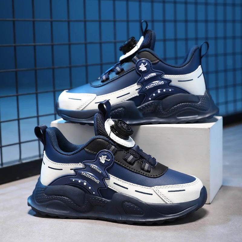 Baskets en cuir légères et antidérapantes pour enfants, chaussures décontractées pour garçons et étudiants, chaussures de sport, de course, de Tennis MAEJORKEN