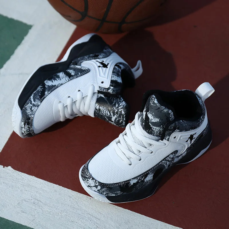 2025 chaussures de Basket-ball pour enfants baskets nouveaux garçons marque semelle épaisse antidérapant enfants chaussures de sport enfant garçon Basket formateur chaussures MAEJORKEN