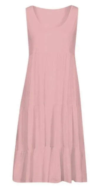 Grande taille femmes casual O cou sans manches volants Mini robe Boho solide plage robe d'été surdimensionné robe ample 2025 été MAEJORKEN