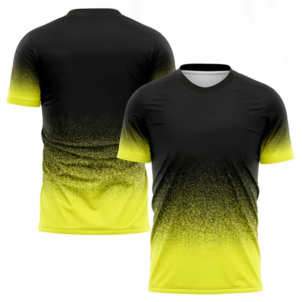 Mode dégradé Harajuku hommes t-shirt Badminton Tennis formation 3d été séchage rapide t-shirts de sport col rond à manches courtes hauts MAEJORKEN
