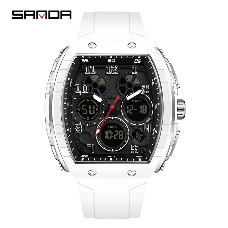 2025 marque hommes montre électronique montre numérique multifonctionnel réveil mode tendance Silicone étanche mâle mode horloge MAEJORKEN