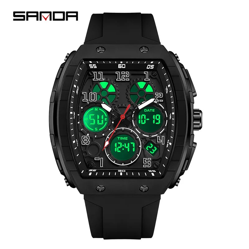 2025 marque hommes montre électronique montre numérique multifonctionnel réveil mode tendance Silicone étanche mâle mode horloge MAEJORKEN