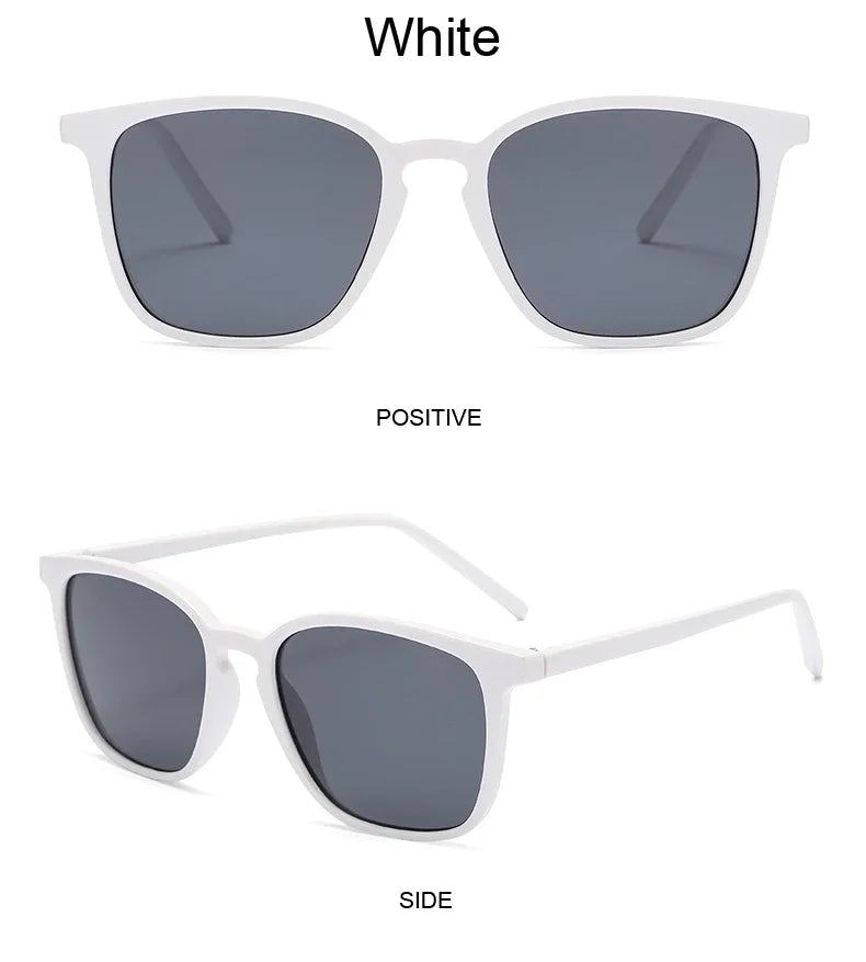 Lunettes De soleil carrées femme rétro marque Designer nuances noir