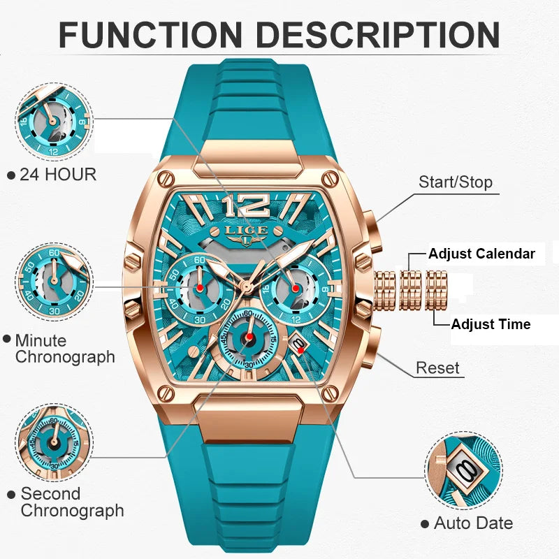 LIGE hommes montre haut tendance marque de luxe Silicone montre militaire hommes sport décontracté étanche Date Quartz montres pour hommes MAEJORKEN