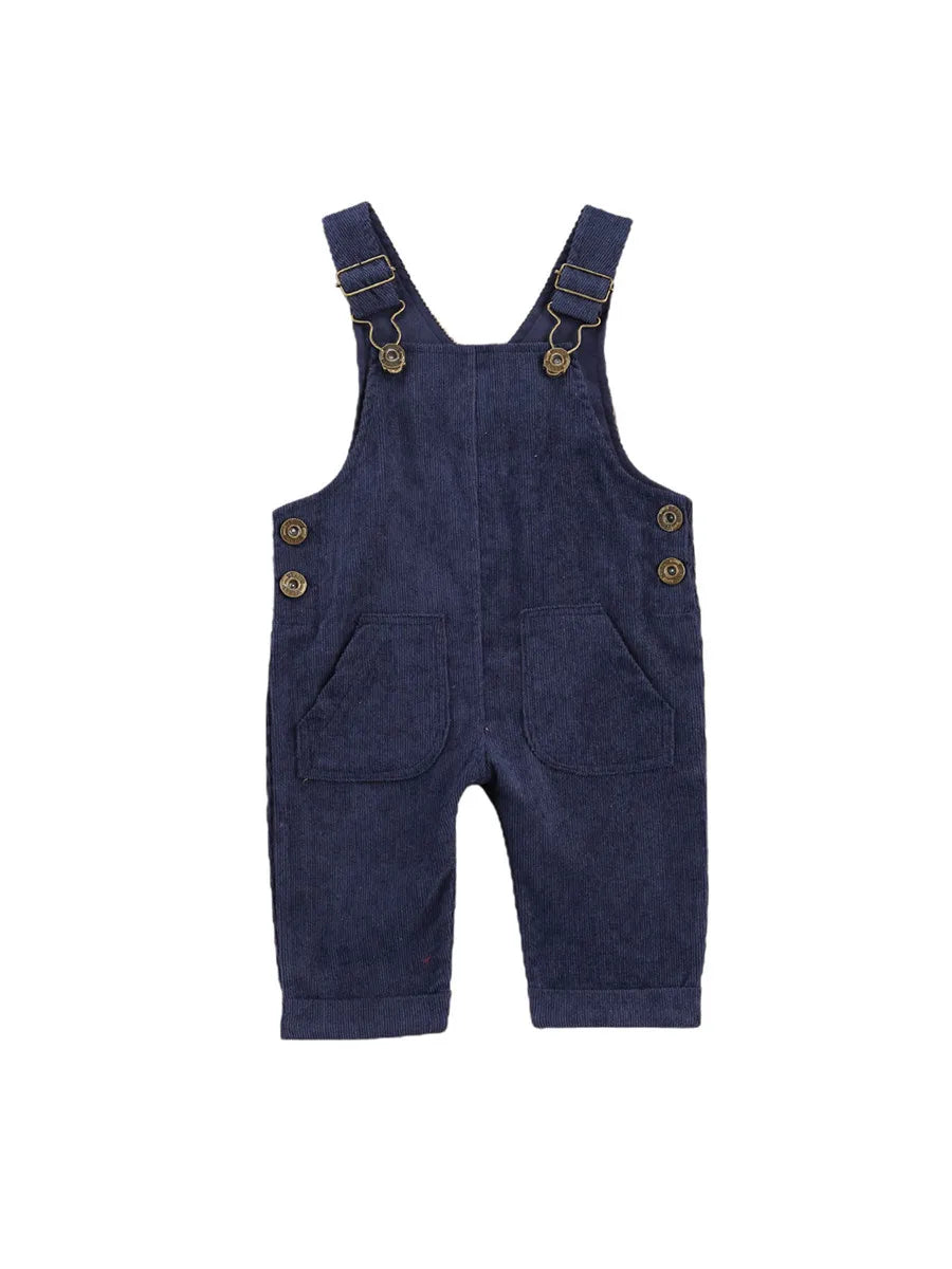 Combinaison pantalon à bretelles unisexe pour bébé de 0 à 24 mois, avec boutons, couleur unie, pour tout-petits garçons et filles MAEJORKEN