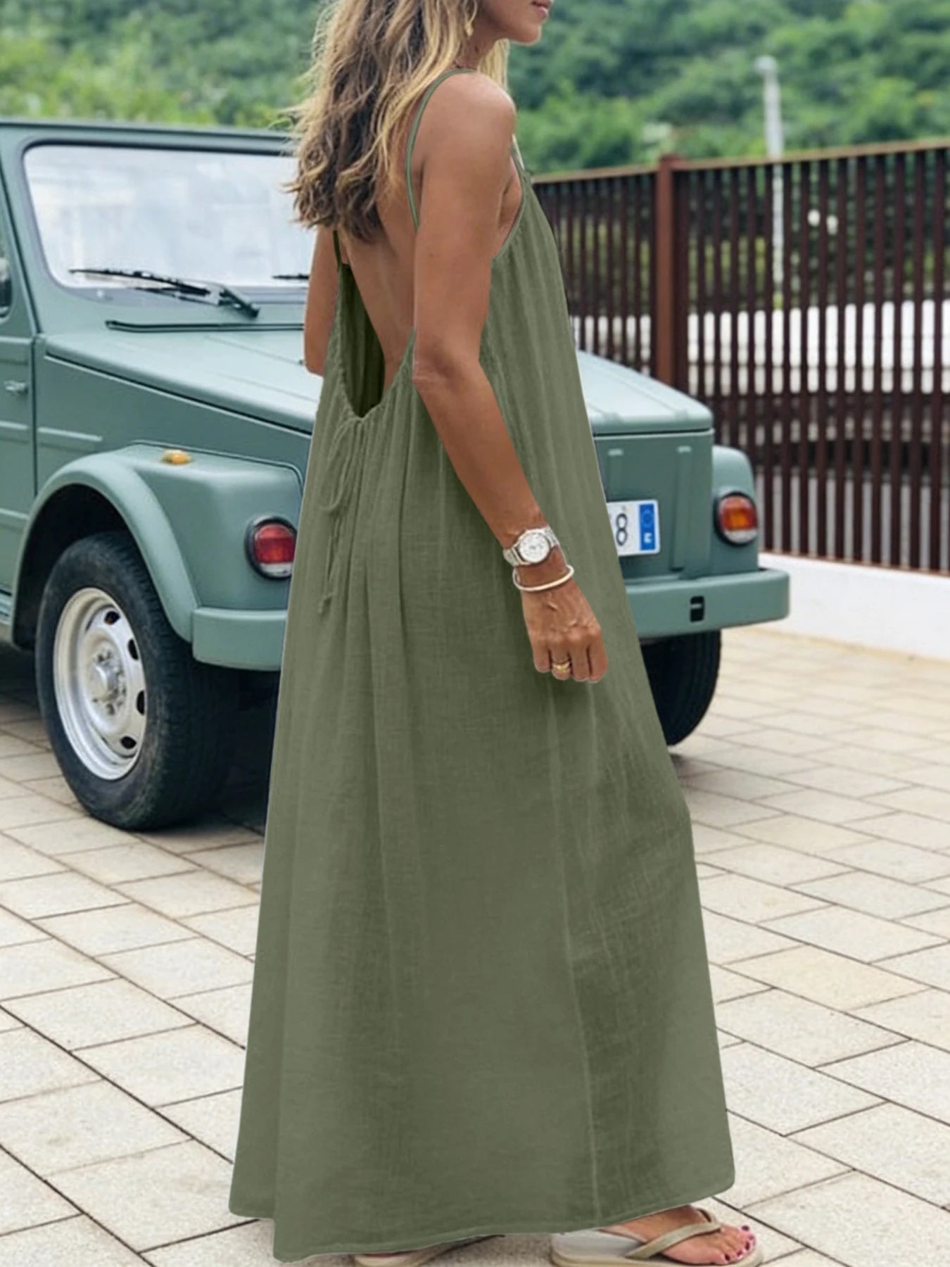 Nouvelle arrivée : Robe longue décontractée sans bretelles ni dos pour femme, confortable pour la maison et la nuit MAEJORKEN