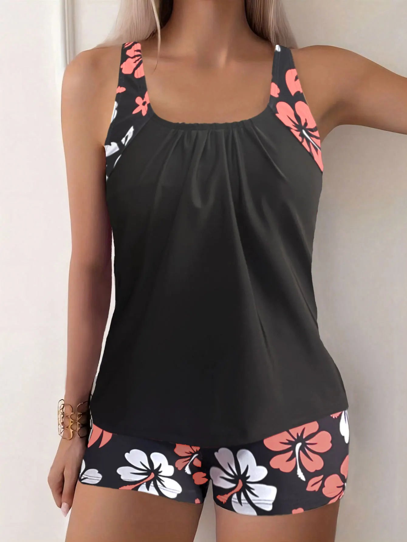 Maillot de bain en Polyester pour femmes, imprimé conservateur, séchage rapide, bas de Bikini, taille haute, motif Floral, Triangle, culotte transfrontalière, nouvelle collection 2025 MAEJORKEN