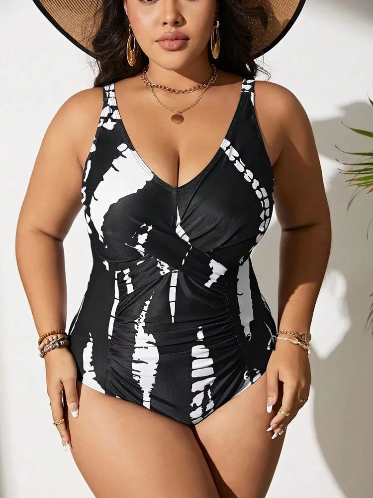 Grande taille maillot de bain femme une pièce Bikini Push Up 2024 taille haute maillots de bain femmes maillot de bain plage maillot de bain Monokini MAEJORKEN