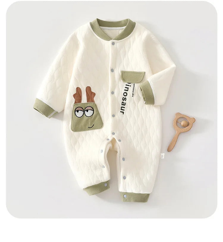 Combinaison d'automne pour bébé, veste en coton épais, vêtements chauds à trois couches pour nouveau-nés de 0 à 18 mois, vêtements rampants pour jeunes enfants MAEJORKEN