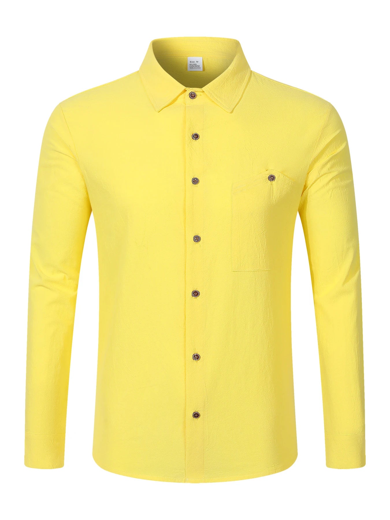 Chemise à manches longues en coton et chanvre pour hommes, ample et décontractée, avec col de poche, nouvelle collection automne 2025 MAEJORKEN