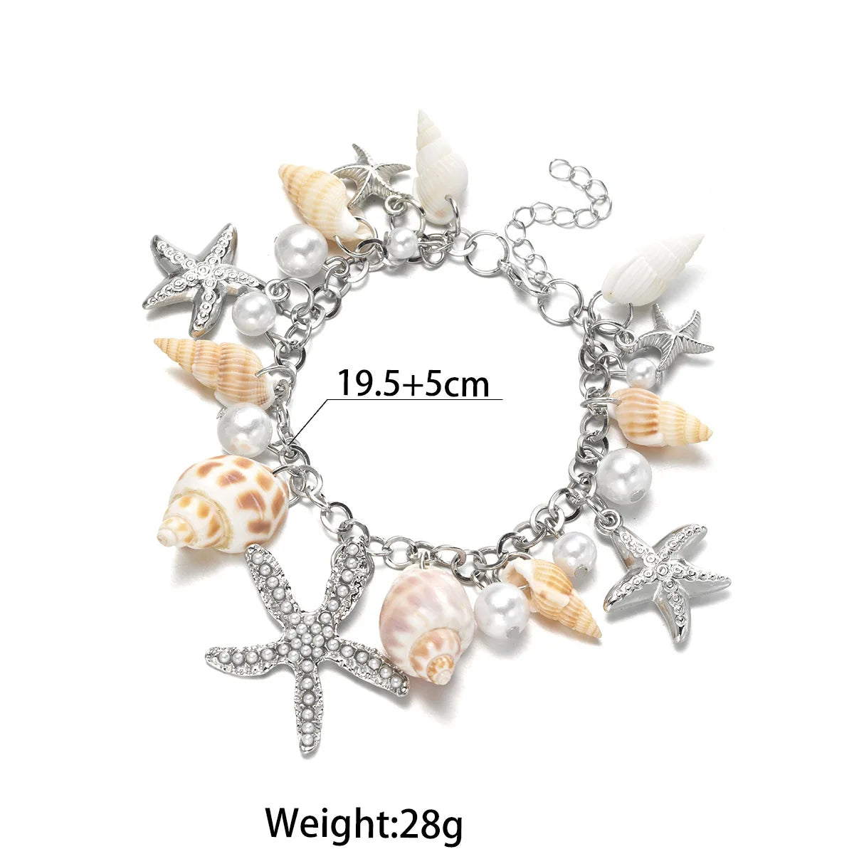 Collier pendentif étoile de mer exagéré pour femmes, coquillage, imitation perle, bracelets chaîne, bijoux de plage d'été, cadeau de vacances MAEJORKEN