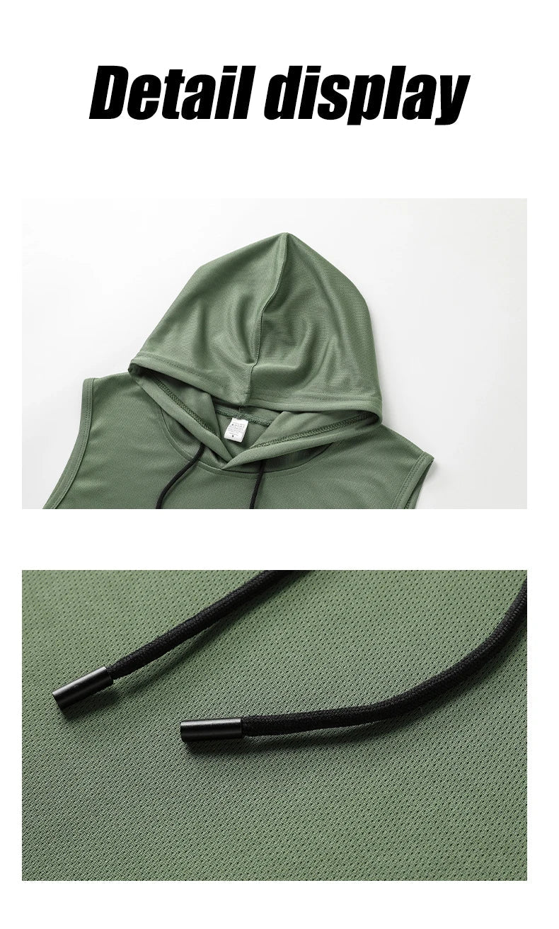 [Taille américaine] T-Shirt de gymnastique à séchage rapide sport Streetwear mode sweat à capuche T-Shirt noir 2025 été manches courtes haut t-shirts T-Shirt MAEJORKEN