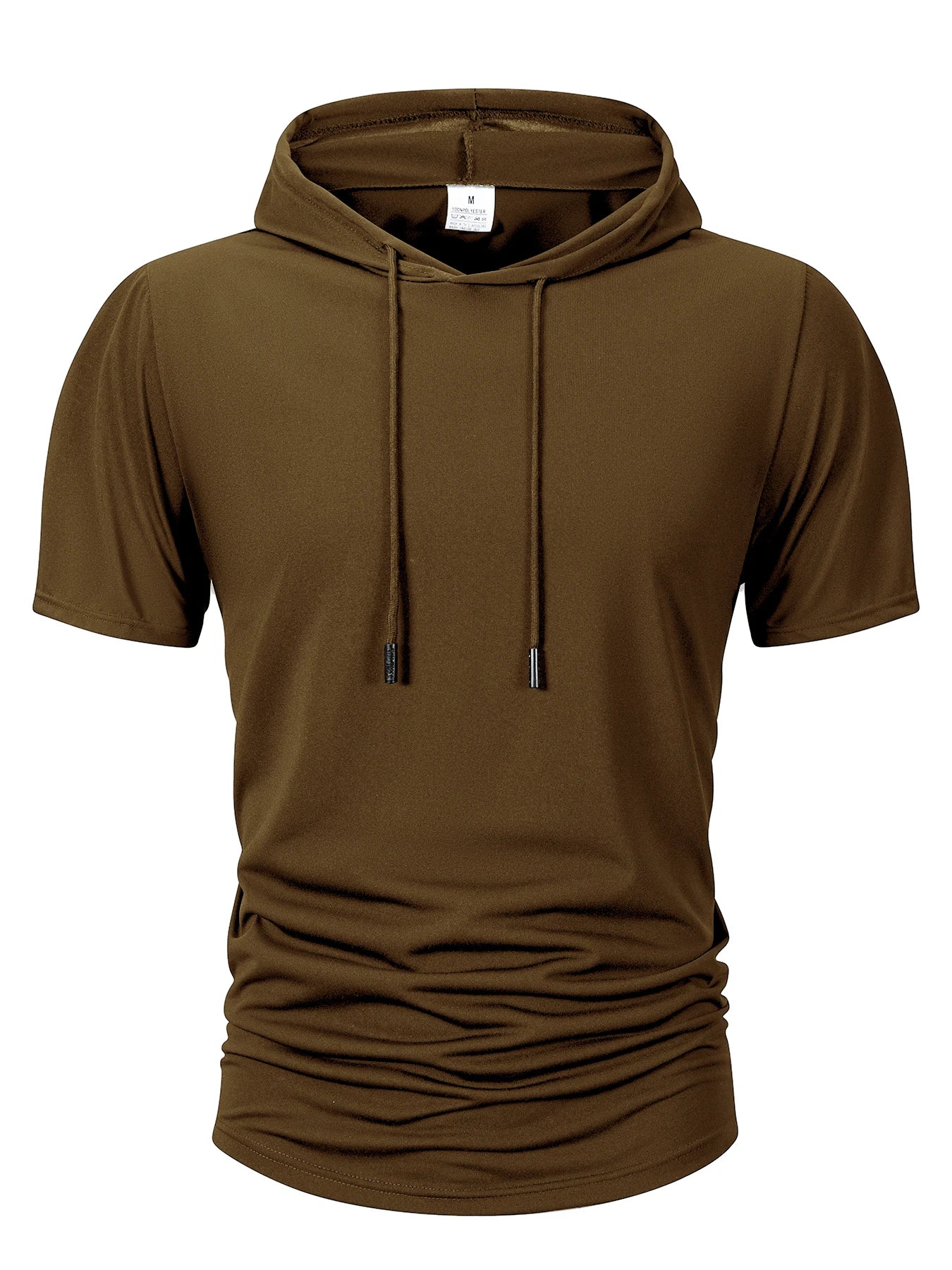 Sweat-shirt à capuche pour hommes, décontracté, manches courtes, ample, couleur unie, léger, Fitness, dessus respirants, été MAEJORKEN
