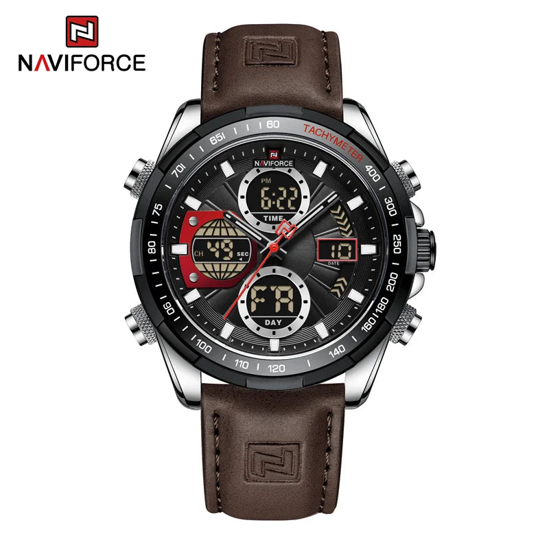 NAVIFORCE montre militaire pour hommes chronographe multifonction sport 3ATM étanche avec alarme affichage jour et Date horloge cadeaux masculins MAEJORKEN