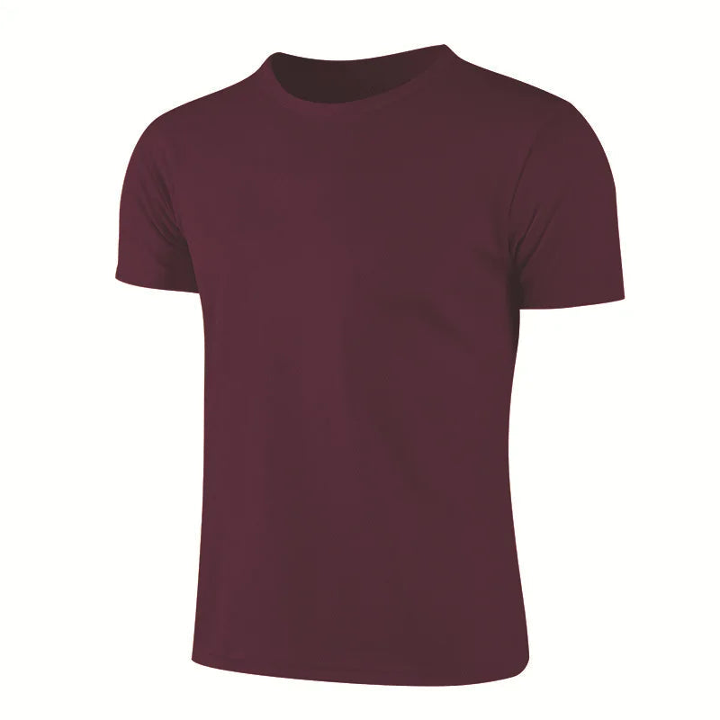 T-shirt de sport à manches courtes à séchage rapide pour hommes et femmes, maillot de gym, chemise de fitness, t-shirt de course, vêtements de sport respirants pour adolescents MAEJORKEN