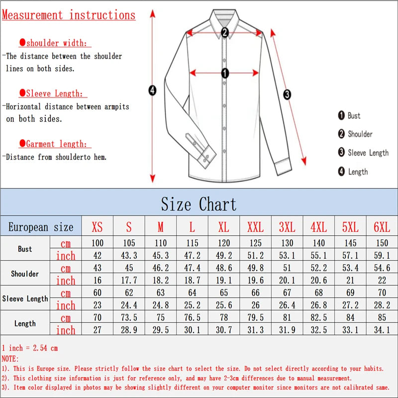 Chemise à manches longues à carreaux rayés du XS au 6XL