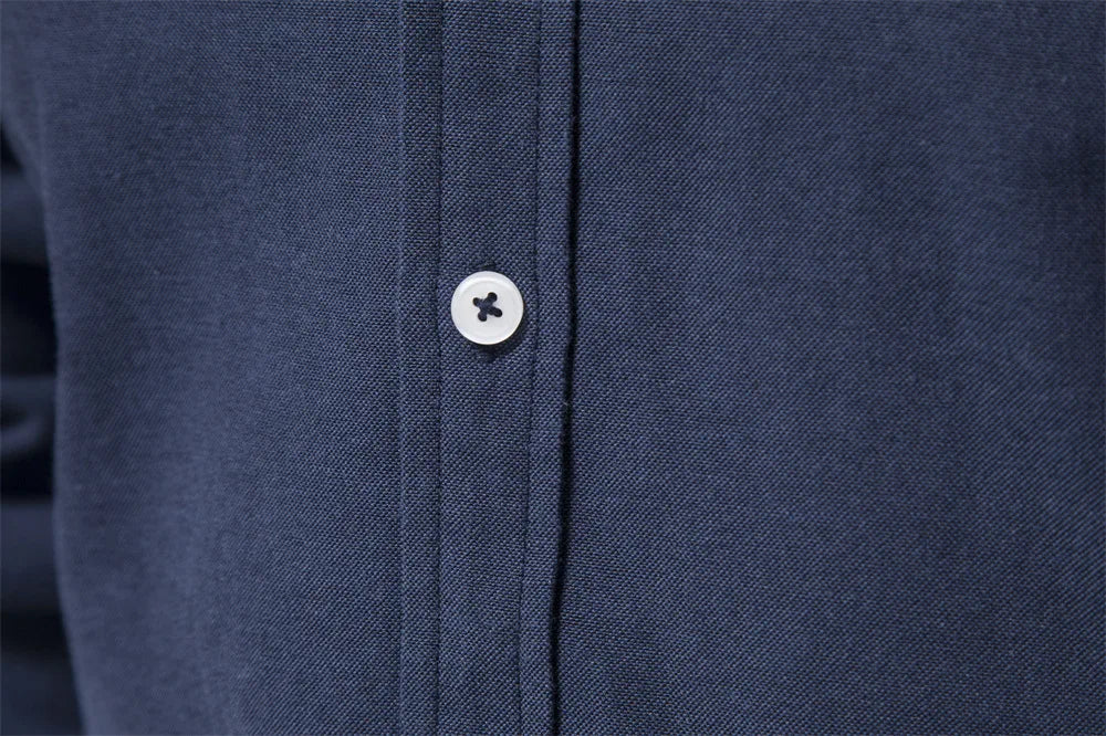 "Chemise à manches longues pour hommes, design polyvalent et décontracté, taille européenne, haut à simple boutonnage à revers de couleur pure à la mode" MAEJORKEN