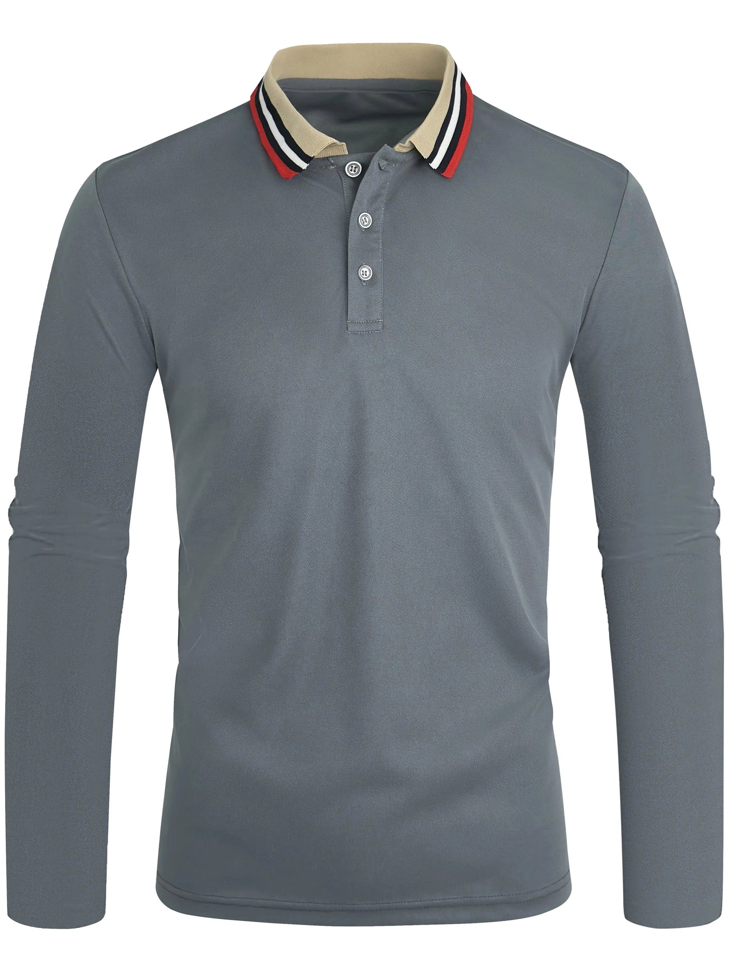 Polo à manches longues pour hommes, haut tendance décontracté et Business, printemps et automne MAEJORKEN