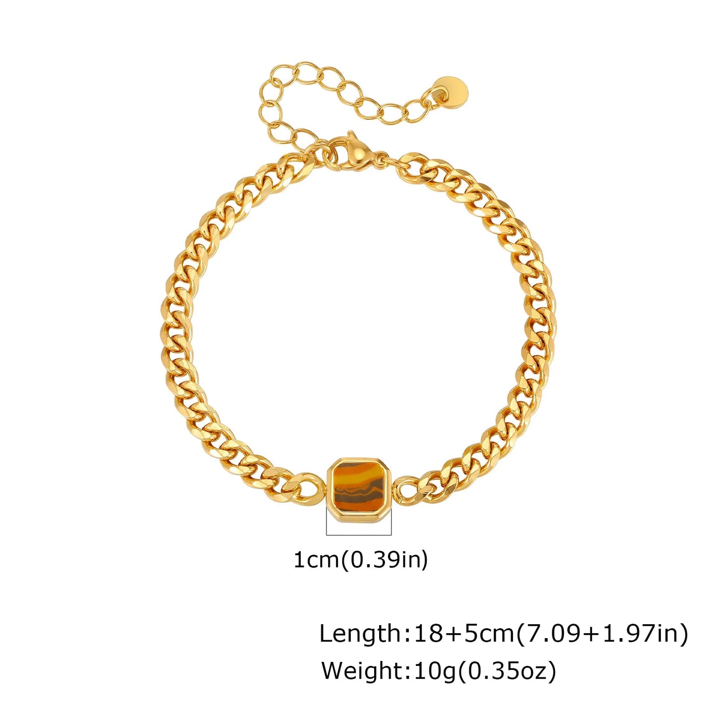 Bracelet tendance pour hommes, Bracelet à chaîne cubaine en acier inoxydable, cadeau de bijoux pour mari BBF fils MAEJORKEN