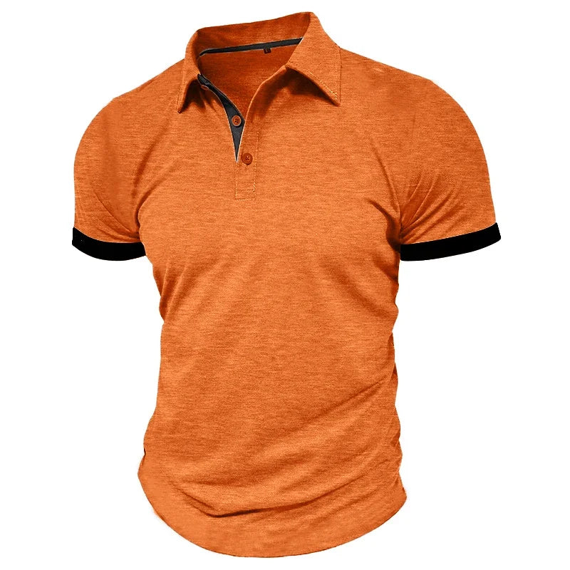 Polo d'été à manches courtes pour hommes, surdimensionné, couleur unie, t-shirts respirants, Streetwear, chemises d'activités sportives MAEJORKEN