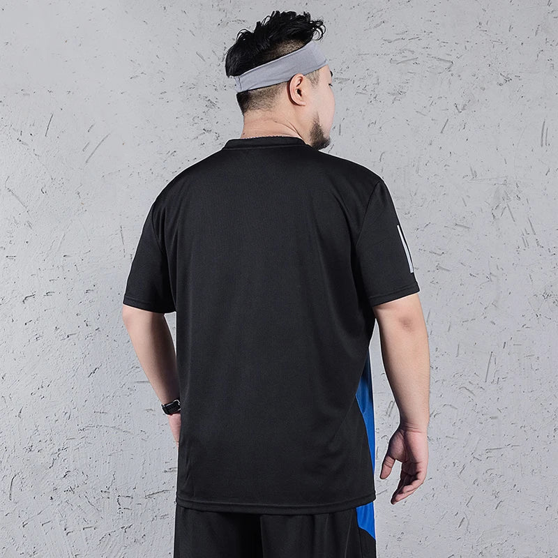 T-shirt homme grande taille 1XL-7XL manches courtes hauts printemps été dégradé t-shirts séchage rapide hommes Sport surdimensionné respirant T-shirt MAEJORKEN