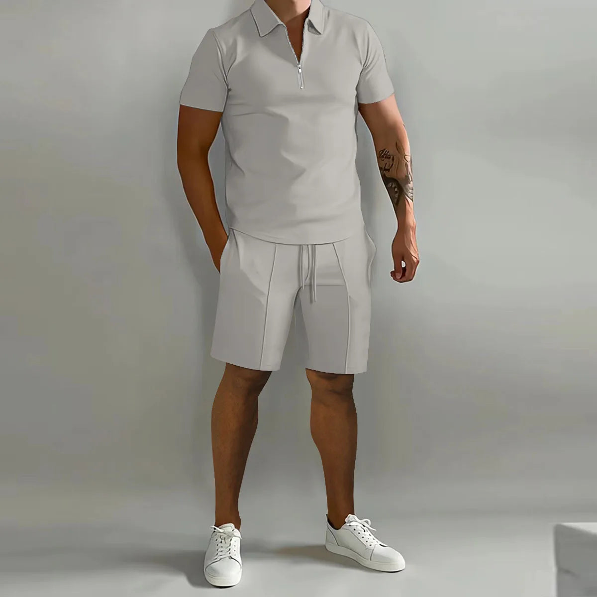 Ensemble pour hommes, Polo décontracté, ample, manches courtes, Short, ensemble de sport, nouvelle collection automne 2025 du S au 3XL MAEJORKEN